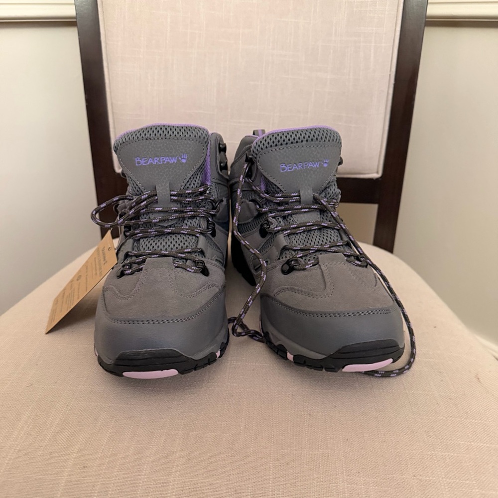 BearPaw Women's Gray and Pink Outdoor Boots - Picture 3 of 3